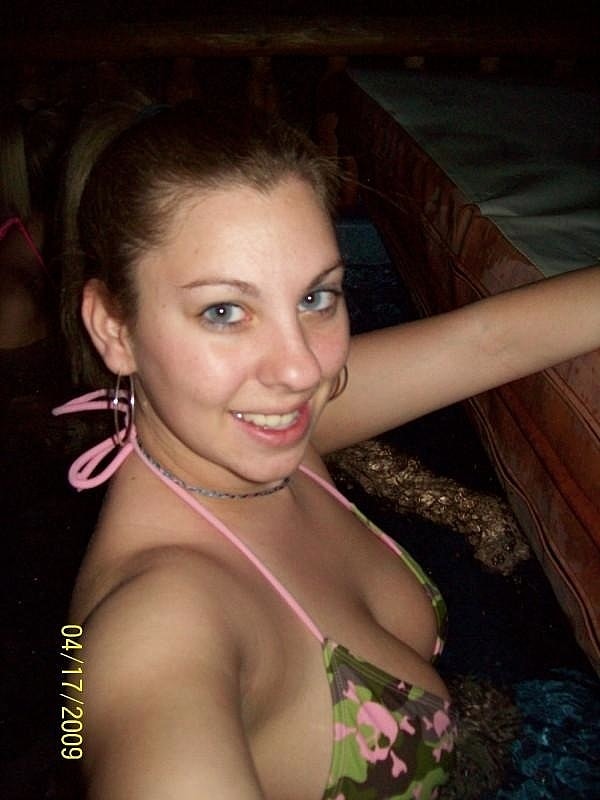 Playful amateur teen Nikki flaunts her big cleavage in her own compliation